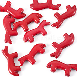 10 pezzo di perle turchesi sintetiche&nbsp;G-TADJ0001-01D