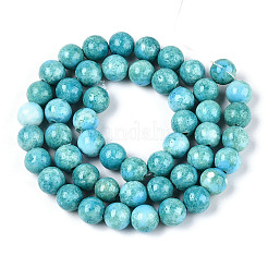 Окрашенные синтетические нити окаменелых бусин G-T139-8mm-66F