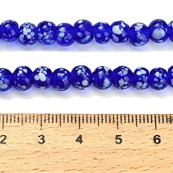 手作りランプワークビーズ連売り  ラウンド  ミックスカラー  6mm  穴：2mm  約50個/連  9.45''（24センチメートル）&nbsp;LAMP-H071-01A
