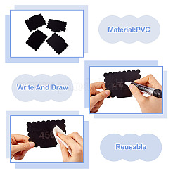 Стираемая пвх этикетка для еды дисплей классная доска зажим AJEW-TAC0034-06