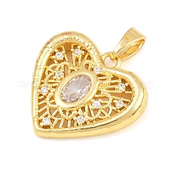 Pendentifs en laiton zircon cubique transparent&nbsp;CU-CBA9B49-01D-G