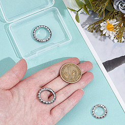 3 шт. 3 размера пружинных затворных колец из нержавеющей стали 304 в тибетском стиле&nbsp;STAS-UN0041-75