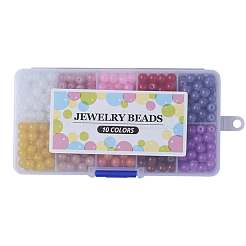 Chapelets de perles en verre imitation jade&nbsp;DGLA-X0007-8mm-02