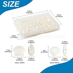 200 шт. 2 стиля бусины из искусственного жемчуга из АБС-пластика OACR-FS0002-31