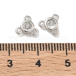 Messing-Mikropavé-Zirkonia-flache runde Kronleuchter-Komponenten-Verbindungsstücke&nbsp;KK-B170-05P-03