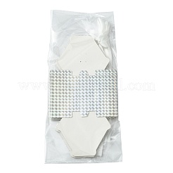 六角形のレーザーウィンドウ紙ギフトボックス  ポリエステルリボン付き  銀  10x10x10cm&nbsp;CON-FZC0002-001A-02