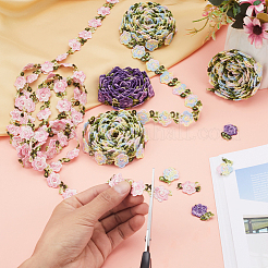 Кружевная отделка из полиэстера с цветочным принтом&nbsp;OCOR-GF0003-18A