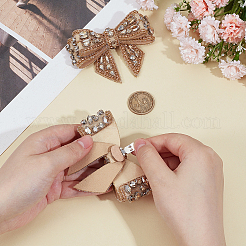 2 шт. бант-имитация микрофибры со стразами для пряжек обуви&nbsp;FIND-OC0013-66