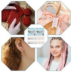 Маркеры петель с замком «леденец» из легированной эмали HJEW-AB00124