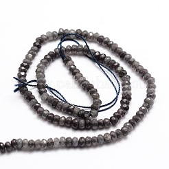 Окрашенная натуральная малайзия жадеит бусины пряди&nbsp;G-E316-2x4mm-09