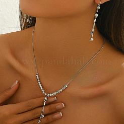 Элегантные винтажные латунные серьги-кисточки и комплекты ожерелий с подвесками для женщин IW4350