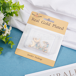 6шт латунные прозрачные подвески из кубического циркония KK-BBC0008-50