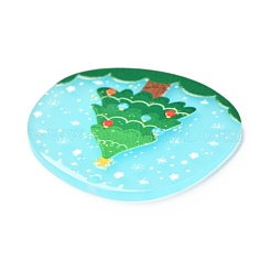 Подвески из смолы с рисунком 3d с рождественской тематикой RESI-I036-03D