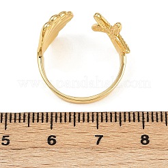 Латунные регулируемые манжеты для женщин RJEW-B132-02B-G