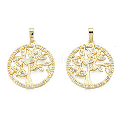 Латунные микропаве прозрачные подвески с фианитом ZIRC-N039-248