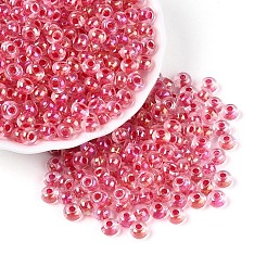 Внутри цветные прозрачные стеклянные бусины&nbsp;SEED-T009-01E