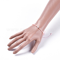 Регулируемые нейлоновые нити плетеные браслеты из бисера BJEW-JB04375-03