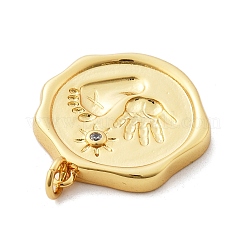 Стойки обшивки латунь микро проложить Циркон подвеску&nbsp;KK-D359-34G-01