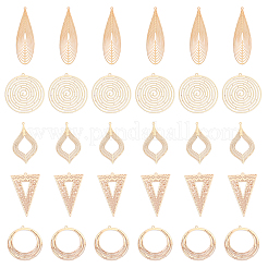 30pcs 5 pendentifs en laiton de style&nbsp;KKC-CA0001-09