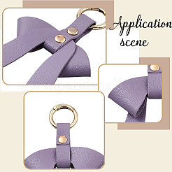 Брелок из искусственной кожи и сплава с бантом&nbsp;KEYC-WH20026-05D