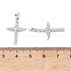 Pendentifs en laiton zircon cubique transparent&nbsp;CU-CBA2554-08P