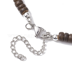 Ожерелья с подвесками из натурального дерева венге NJEW-JN04791-03