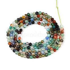 Природные многоцветные агат бисер пряди G-T143-02