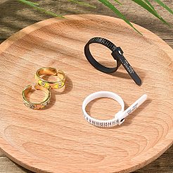 2 шт. 2-х цветный пластиковый измерительный инструмент для измерения размера кольца&nbsp;FAMI-YW0001-01