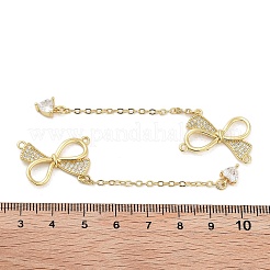 Реечное покрытие латунь микро паве прозрачный кубический цирконий большие подвески&nbsp;KK-Z064-12G-01