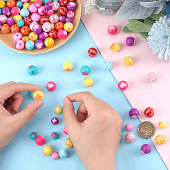 150шт. набор из 15-х видов непрозрачных акриловых бусин SACR-PH0002-14