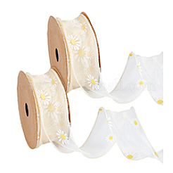 Blumenmuster-Polyesterbänder&nbsp;OCOR-WH0082-503A