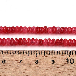 Окрашенные природные белый нефрит бисер пряди&nbsp;G-T139-57A-09