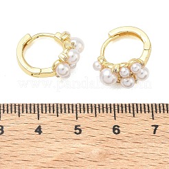 Damen-Creolen mit Mikropavé aus Messing mit Zirkonia&nbsp;EJEW-A168-17G
