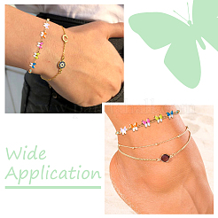 60 шт. 6 цвета 304 нержавеющая сталь эмалированные соединительные звенья&nbsp;STAS-CW0001-04