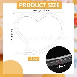8 шт. акриловое кольцо для хранения пряжи в форме сердца&nbsp;TOOL-BC0002-81