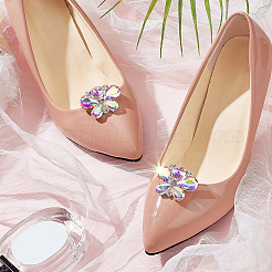 Украшения для свадебной обуви из сплава со стразами&nbsp;FIND-FG0002-48B