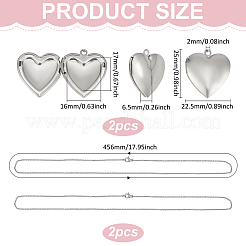 DIY-Sets zur Herstellung von Halsketten mit Medaillon-Anhänger aus chirurgischem Edelstahl 316&nbsp;DIY-FG0007-23P
