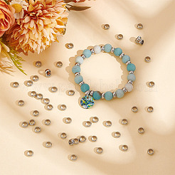 120 шт. 201 нержавеющая сталь разделительные бусины&nbsp;STAS-UN0053-86