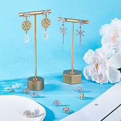 12 шт. фурнитура для сережек-гвоздиков в форме цветка из латуни с прозрачным кубическим цирконием&nbsp;DIY-CN0002-80