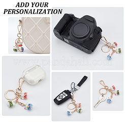 2шт 2 цвета maneki neko счастливый кот фарфоровый кулон брелок&nbsp;KEYC-OC0001-42A