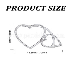 1 шт. серьги-каффы из сплава со стразами&nbsp;EJEW-LP0013-16P