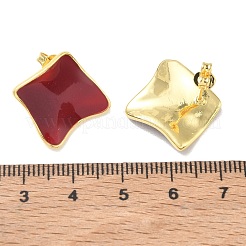 Messing-Emaille-Ohrstecker für Frauen&nbsp;KK-CBA760A-07G