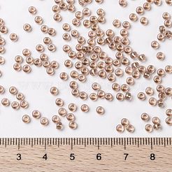 MIYUKIラウンドロカイユビーズ  日本製シードビーズ  （rr3521)派手な裏地付き赤面  15/0  1.5mm  穴：0.7mm  約5555PCS /ボトル  10 G /ボトル&nbsp;SEED-JP0010-RR3521