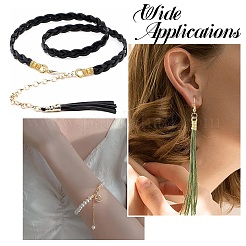 30шт. 3 стиля латунный наконечник шнура&nbsp;FIND-CJ0004-61