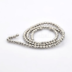 Гальванизировать граненые круглые пряди немагнитная синтетический гематит бисер&nbsp;G-P061-58