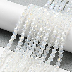 Имитация нефрита гальванических бисер пряди EGLA-A039-J4mm-B05