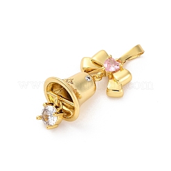 Crémaillère en laiton avec pendentifs en zircone cubique&nbsp;KK-Q010-15G