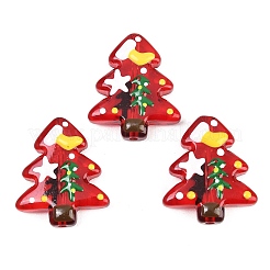 Cuentas de murano hechas a mano con tema navideño&nbsp;LAMP-I027-07R-1