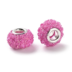 Ab цвет смолы роза цветок европейские бусины&nbsp;RESI-M001-05K