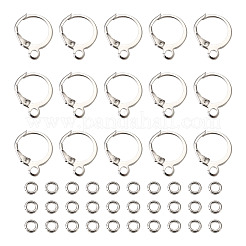 Messing-Huggie-Hoop-Ohrringzubehör & offene Sprungringe&nbsp;KK-TA0007-84A-P